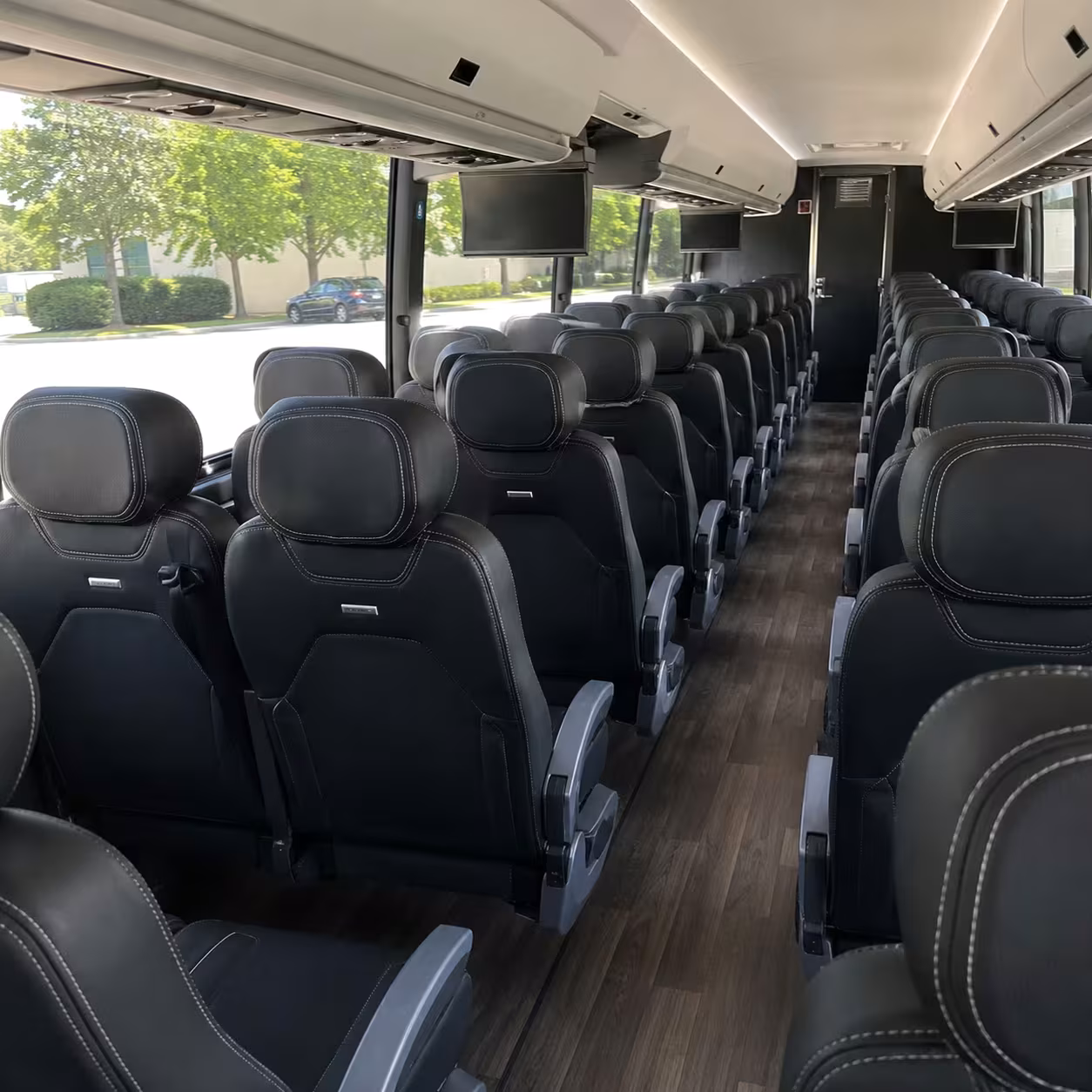 56 passenger charter bus interior